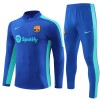 Barcelone Dark Sweat d'Entraînement Quarter-Zip 2023-24 Bleue Pour Enfant